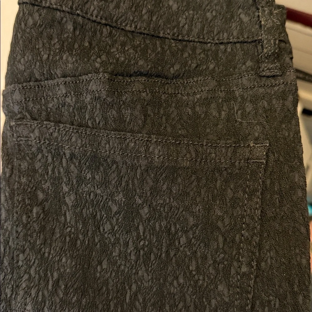 FREE PEOPLE Urban Outfitters Black Textured Skinny Stretch Ankle Pants Womens 27